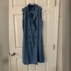 F21 - Denim Sleeveless Trench coat
